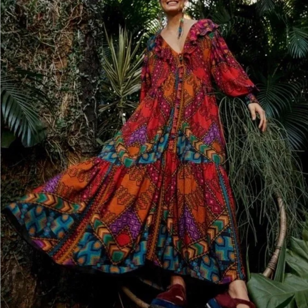 FARM RIO yawanawa ankle dress